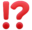 exclamation question mark as rendered by Huawei
