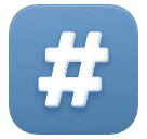 Keycap: # as drawn by Huawei in Harmony OS 5.0