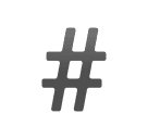 hash sign as rendered by Huawei