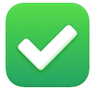 check mark button as rendered by Huawei