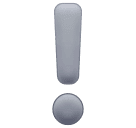 white exclamation mark as rendered by Huawei