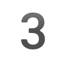 Digit Three as rendered by Huawei