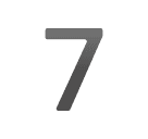 Digit Seven as rendered by Huawei