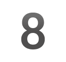 Digit Eight as rendered by Huawei