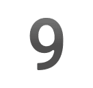 Digit Nine as rendered by Huawei