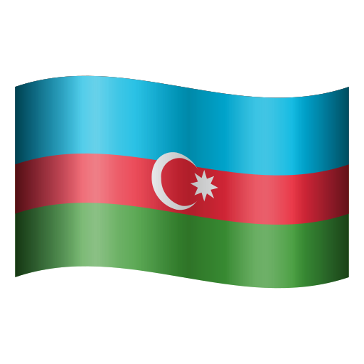 flag: Azerbaijan as rendered by Icons8