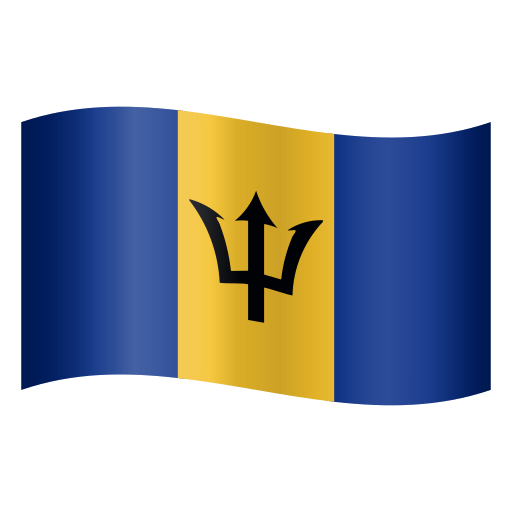 flag: Barbados as rendered by Icons8