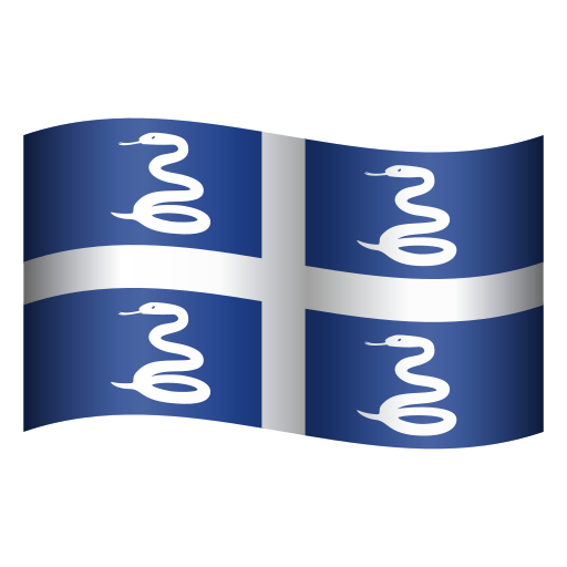 flag: Martinique as rendered by Icons8