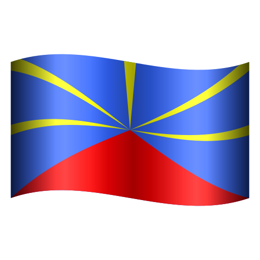 flag: Réunion as rendered by Icons8