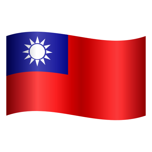 flag: Taiwan as rendered by Icons8