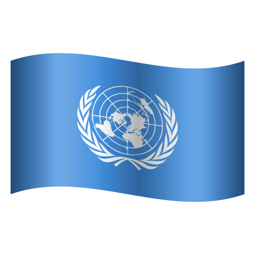 flag: United Nations as rendered by Icons8