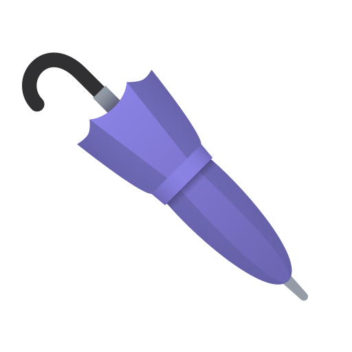 closed umbrella as rendered by Icons8