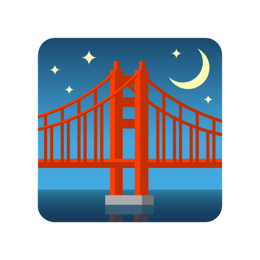 bridge at night as rendered by Icons8