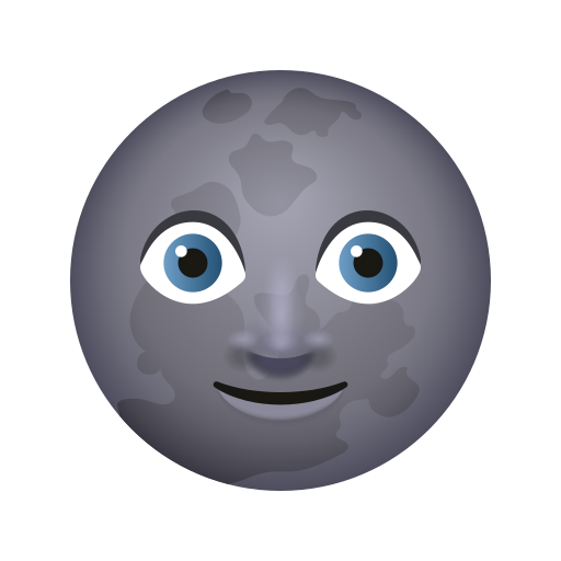 new moon face as rendered by Icons8