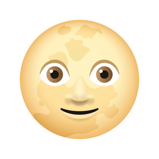 full moon face as rendered by Icons8