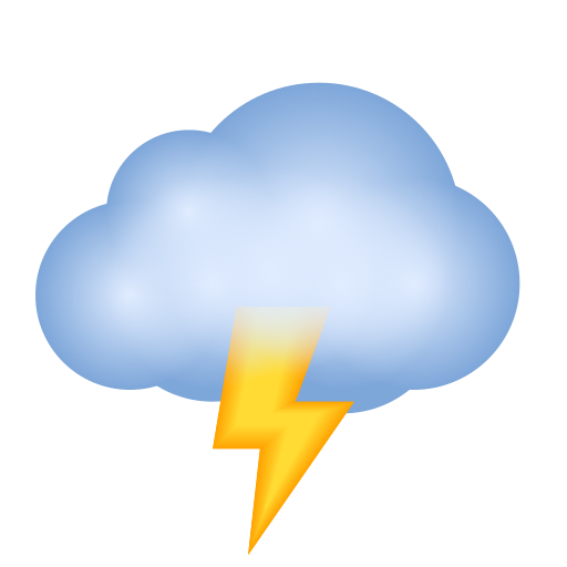 nuage avec éclair as rendered by Icons8