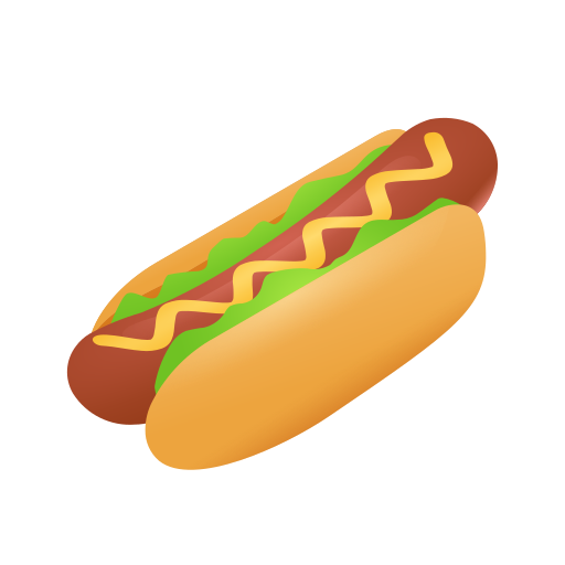 hot dog as rendered by Icons8