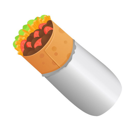 burrito as rendered by Icons8