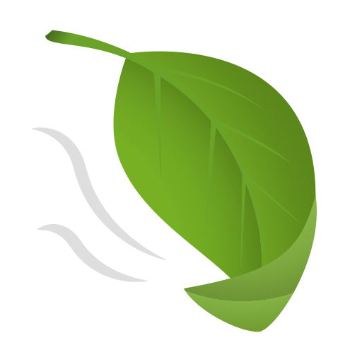 leaf fluttering in wind as rendered by Icons8