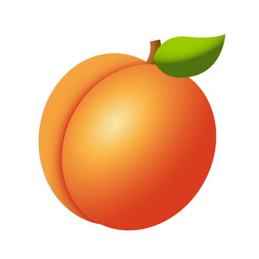 peach as rendered by Icons8