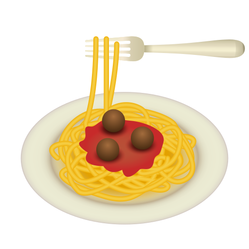 spaghetti as rendered by Icons8
