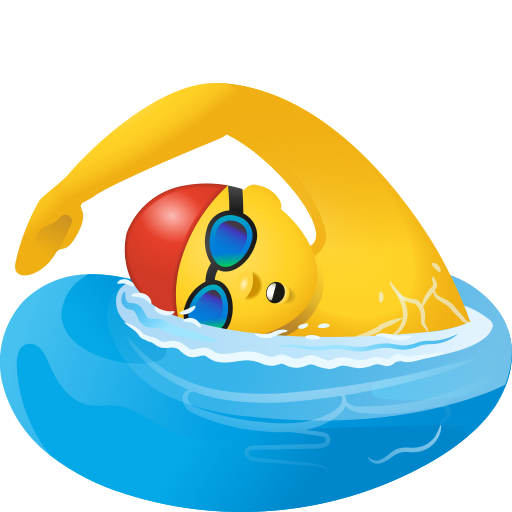 man swimming as rendered by Icons8