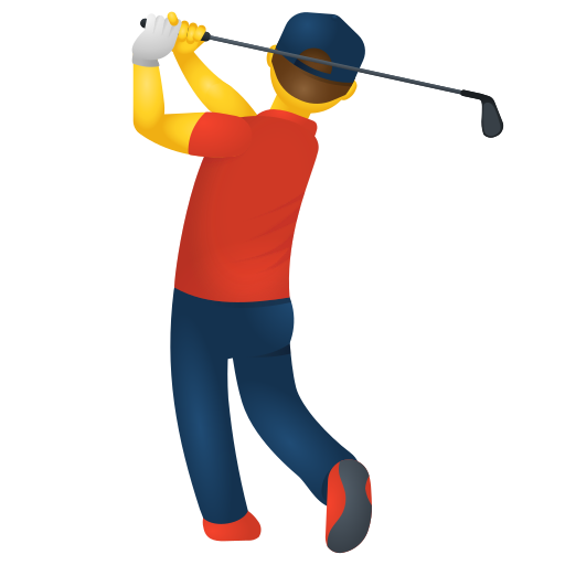 man golfing as rendered by Icons8