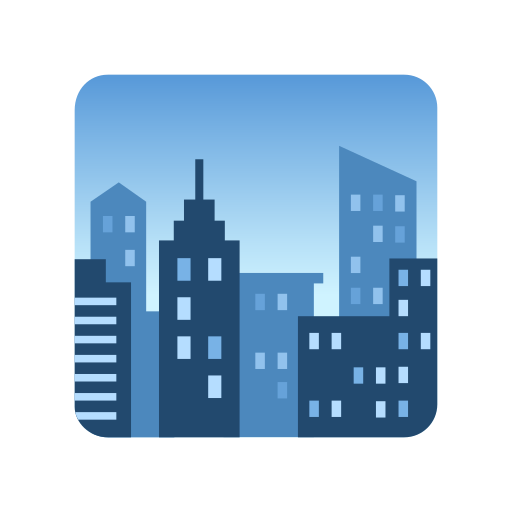 cityscape as rendered by Icons8