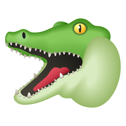 Crocodile as drawn by Icons8 in 14.0