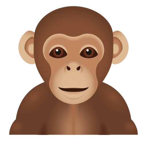 Monkey as drawn by Icons8 in 14.0