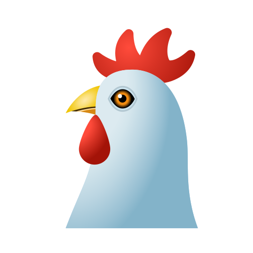Rooster as drawn by Icons8 in 14.0