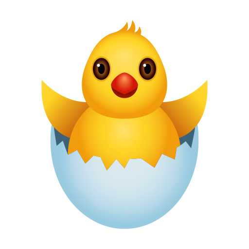 pulcino che nasce as rendered by Icons8