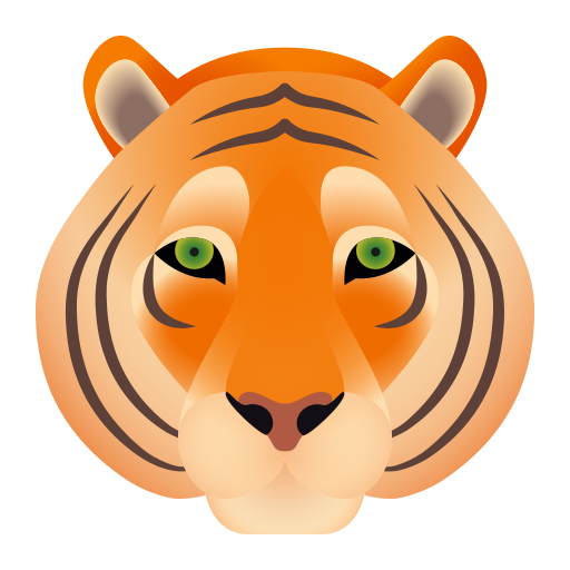 rosto de tigre as rendered by Icons8