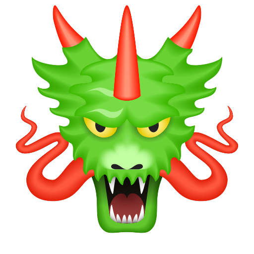 Dragon Face as drawn by Icons8 in 14.0
