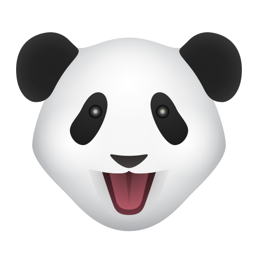 rosto de panda as rendered by Icons8
