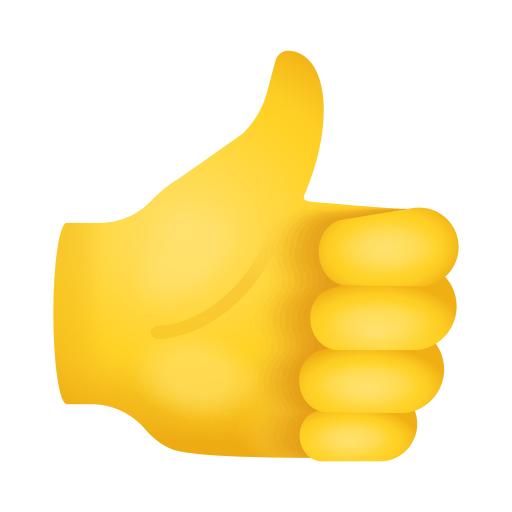 Thumbs up as drawn by Icons8 in 14.0