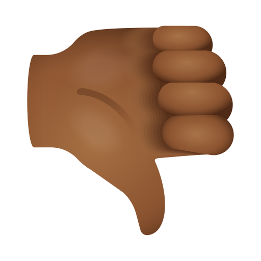 Pouce Vers Le Bas : Peau Mate as drawn by Icons8 in 14.0