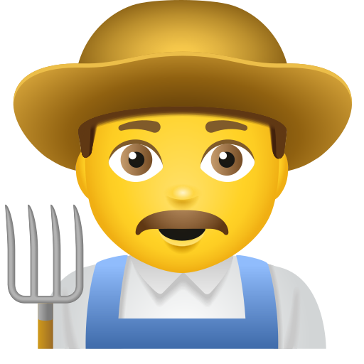 man farmer as rendered by Icons8