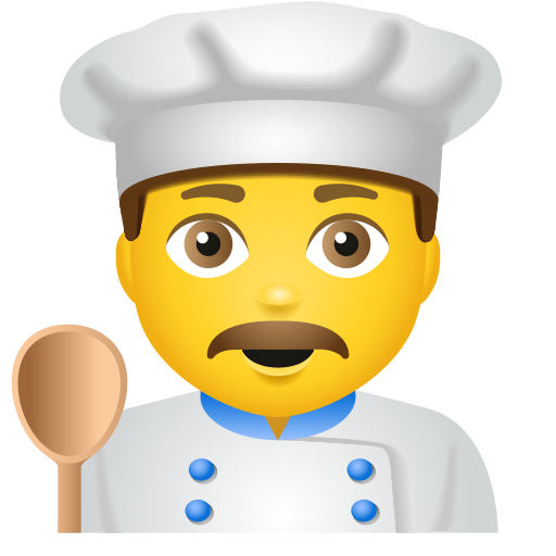 man cook as rendered by Icons8