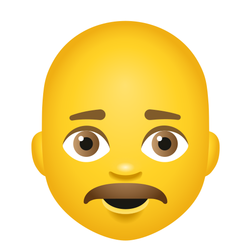 man: bald as rendered by Icons8