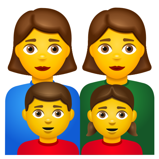 family: woman, woman, girl, boy as rendered by Icons8