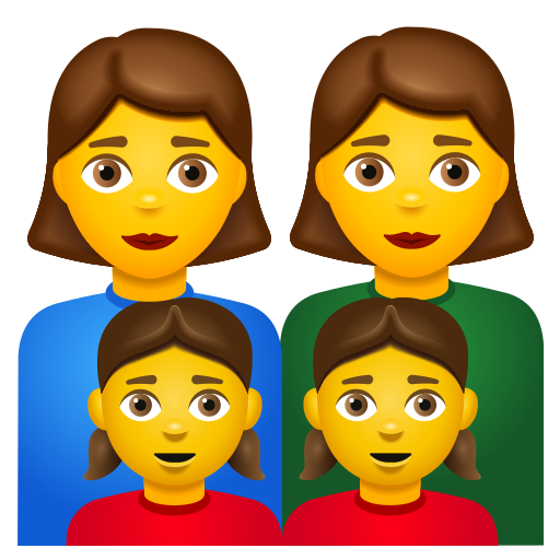 family: woman, woman, girl, girl as rendered by Icons8