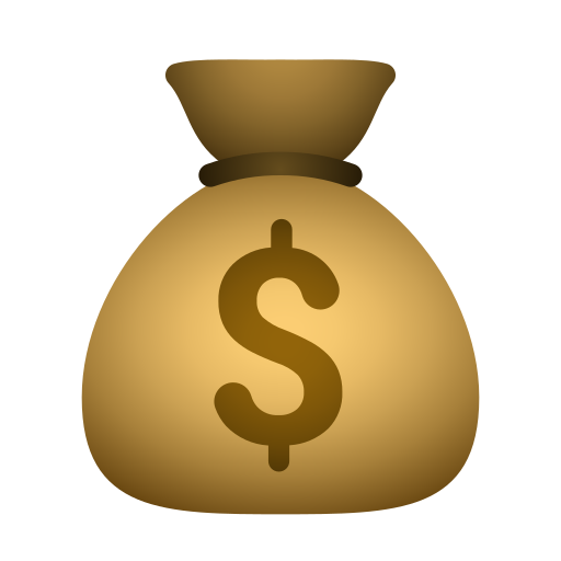 money bag as rendered by Icons8