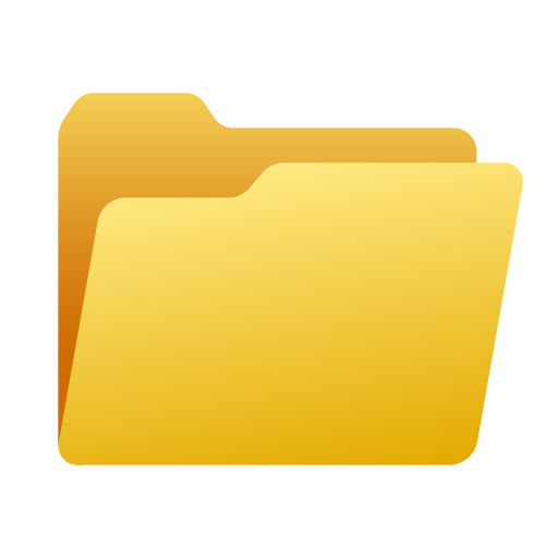 carpeta de archivos abierta as rendered by Icons8