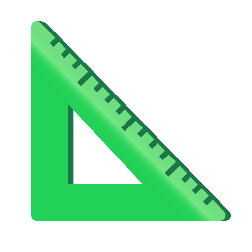 triangular ruler as rendered by Icons8