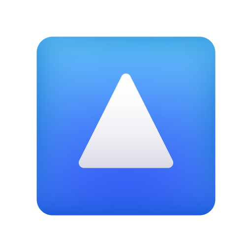 upwards button as rendered by Icons8