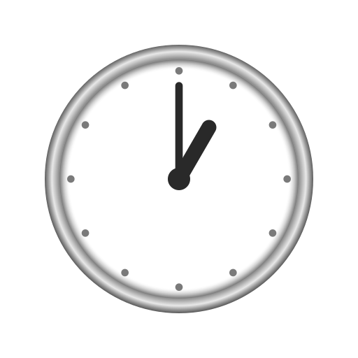 one o’clock as rendered by Icons8