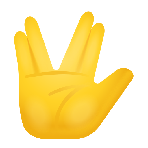 瓦肯举手礼 as drawn by Icons8 in 14.0