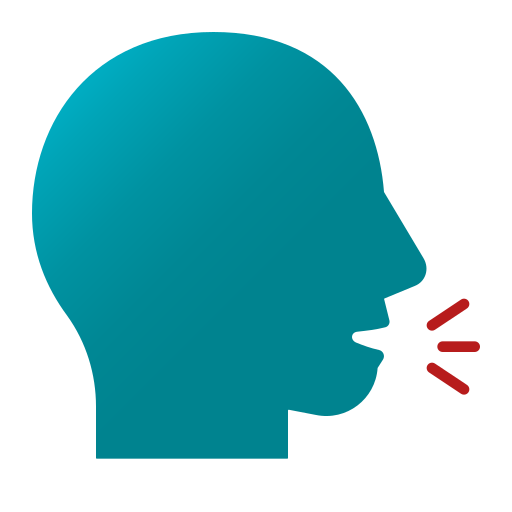 sprechender Kopf as rendered by Icons8