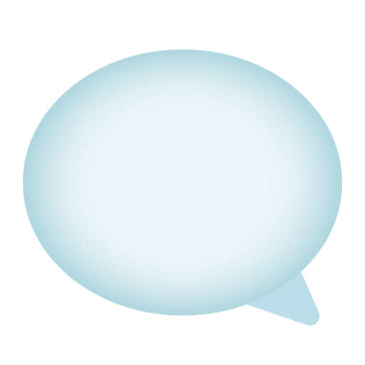 فقاعة كلام يسرى as rendered by Icons8